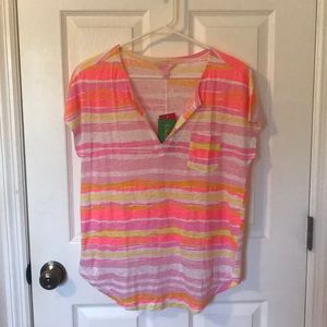 NWT Lilly Pulitzer Duval Top Main Squeeze Stripe